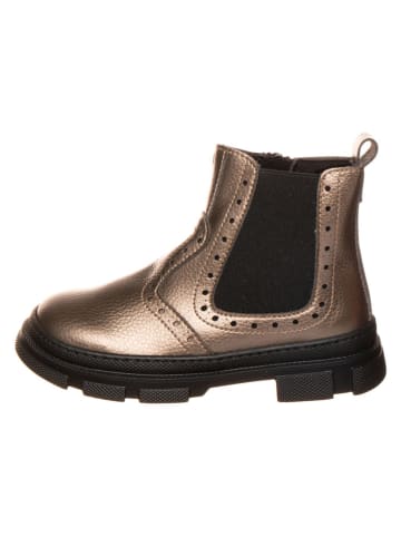lamino Leren chelseaboots goudkleurig