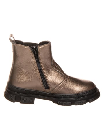 lamino Leren chelseaboots goudkleurig
