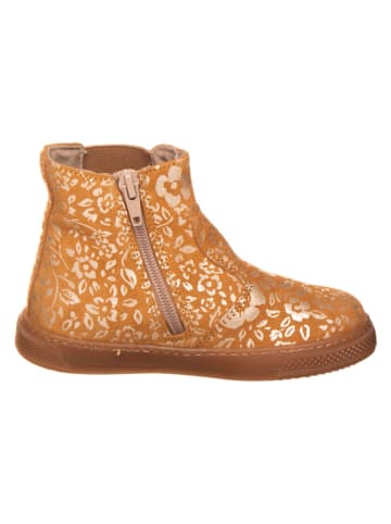lamino Leren chelseaboots lichtbruin