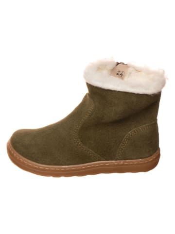 lamino Leder-Boots in Khaki