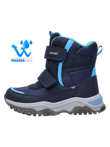 lamino Leren barefootboots donkerblauw