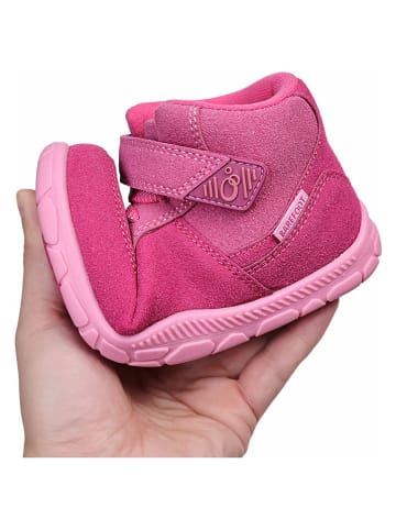 lamino Skórzane buty barefoot w kolorze różowym