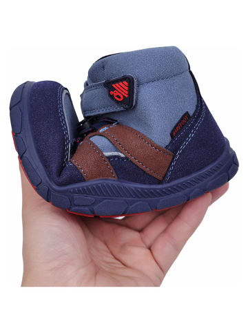 lamino Skórzane buty barefoot w kolorze niebieskim