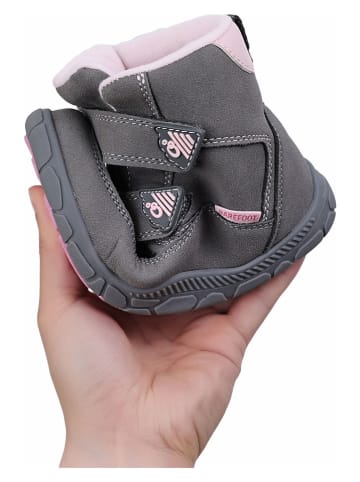 lamino Leder-Barfuß-Boots in Grau