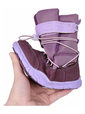 lamino Leder-Barfuß-Boots in Lila