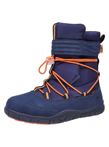 lamino Leren barefootboots donkerblauw