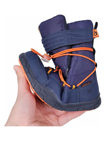 lamino Leder-Barfuß-Boots in Dunkelblau
