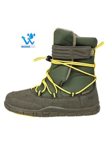 lamino Leder-Barfuß-Boots in Khaki