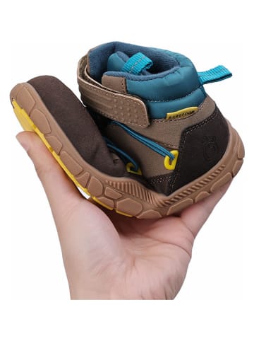 lamino Barfußschuhe in Braun/ Blau
