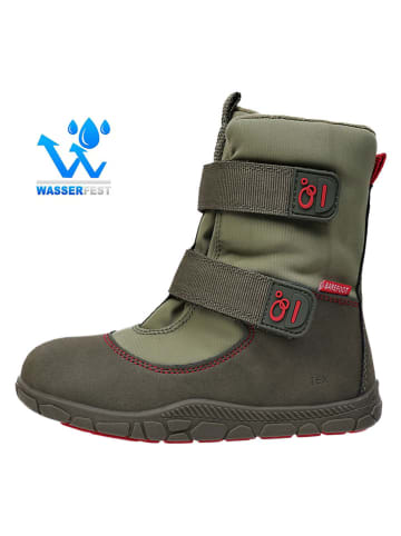 lamino Leren barefootboots kaki
