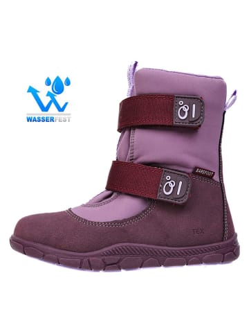 lamino Leder-Barfuß-Boots in Rot/ Lila
