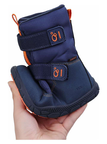 lamino Leder-Barfuß-Boots in Dunkelblau