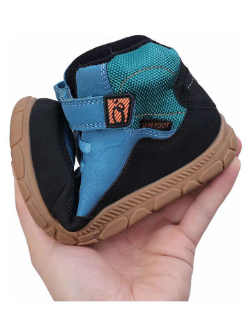 lamino Skórzane buty barefoot w kolorze niebieskim