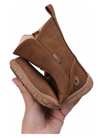 lamino Leder-Barfuß-Boots in Hellbraun