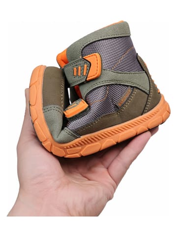 lamino Leren barefootschoenen kaki