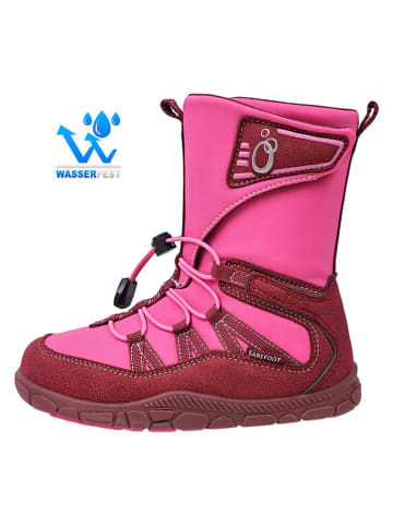lamino Leren barefootboots roze