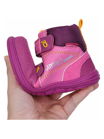 lamino Skórzane buty barefoot w kolorze różowym