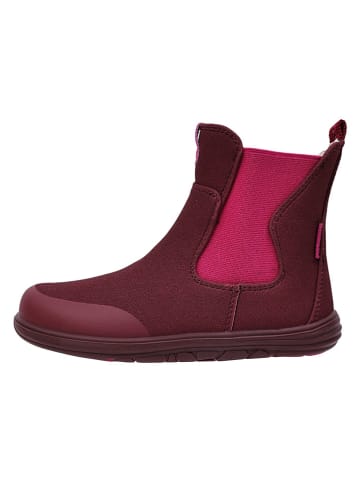 lamino Skórzane sztyblety barefoot w kolorze czerwonym