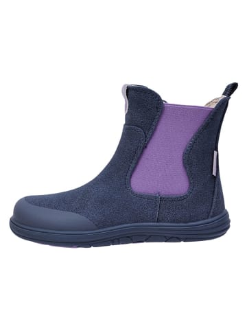 lamino Leder-Barfuß-Chelsea-Boots in Dunkelblau