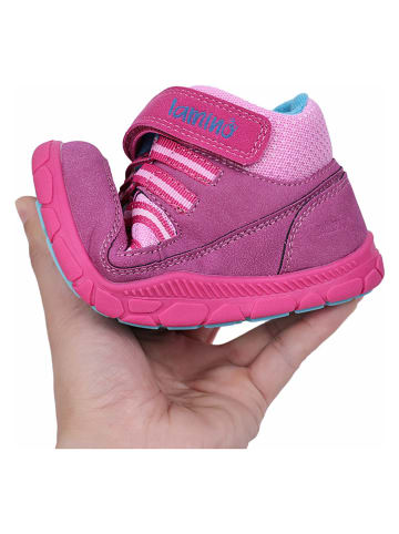 lamino Skórzane buty barefoot w kolorze różowym