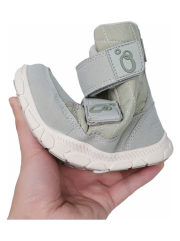 lamino Skórzane buty barefoot w kolorze turkusowym