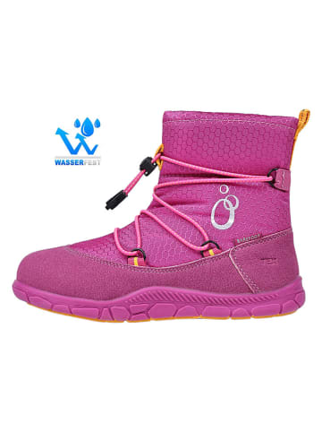 lamino Leren barefootboots roze