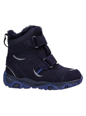 lamino Leren boots donkerblauw