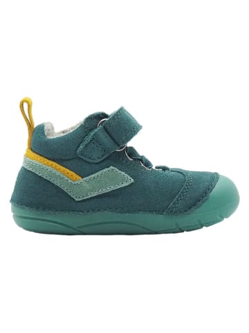 lamino Leren sneakers turquoise