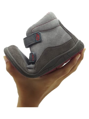 lamino Skórzane buty barefoot w kolorze szarym