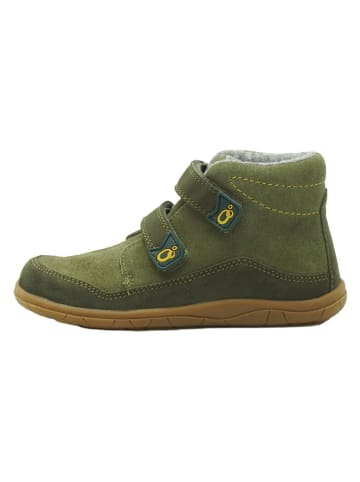 lamino Skórzane buty barefoot w kolorze zielonym