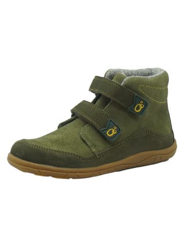 lamino Skórzane buty barefoot w kolorze zielonym
