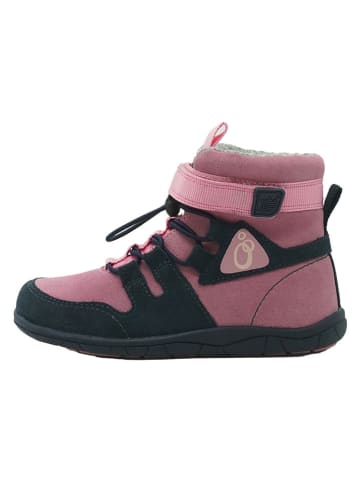 lamino Skórzane buty barefoot w kolorze różowo-granatowym