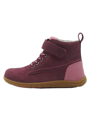 lamino Skórzane buty barefoot w kolorze czerwonym