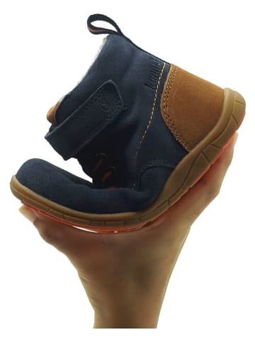 lamino Skórzane buty barefoot w kolorze granatowym