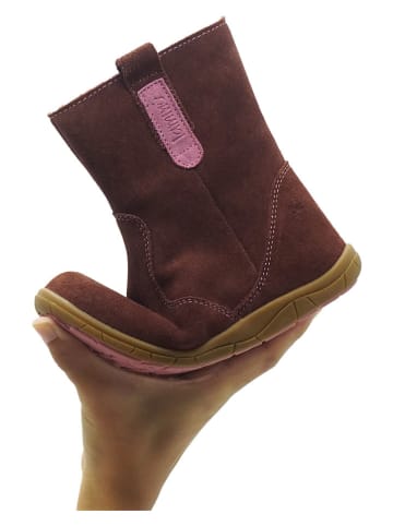lamino Leder-Barfuß-Boots in Rot