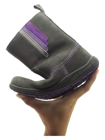lamino Leder-Barfuß-Boots in Grau