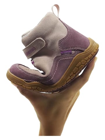 lamino Skórzane buty barefoot w kolorze fioletowym
