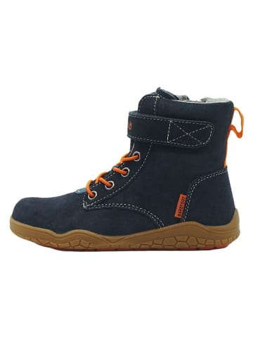 lamino Leder-Barfuß-Boots in Dunkelblau