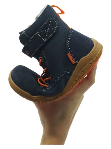 lamino Leder-Barfuß-Boots in Dunkelblau