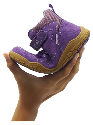 lamino Skórzane buty barefoot w kolorze fioletowym