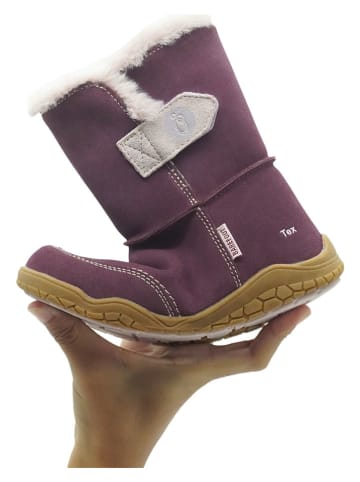 lamino Leder-Barfuß-Boots in Lila