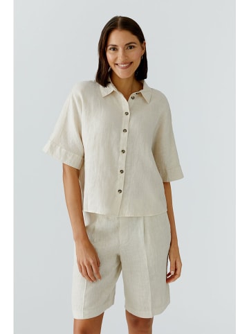 Oui Leinenbluse in Creme