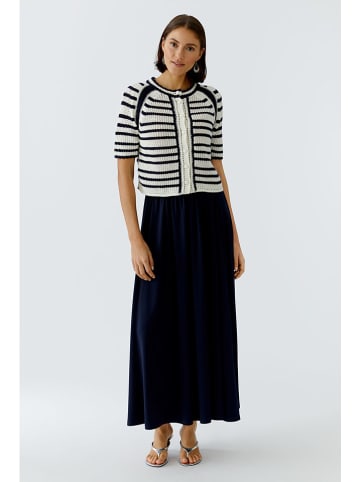 Oui Vest donkerblauw/crème