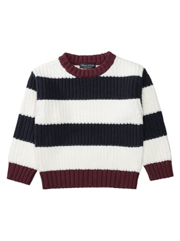 Marc O'Polo Junior Pullover in Weiß/ Schwarz