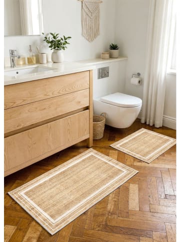 BELLA MAISON 2er-Set: Badematten ''Pearl'' in Beige