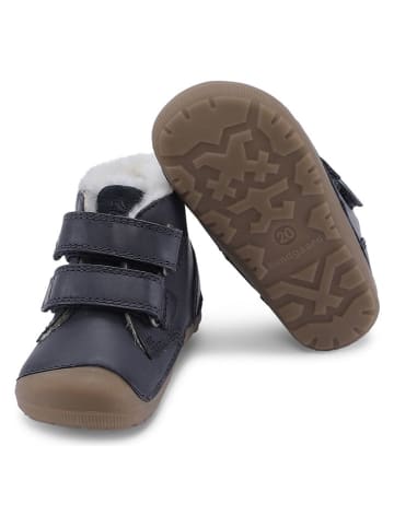 Bundgaard Leder-Winterstiefel "Petit" in Dunkelblau