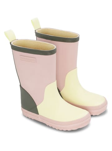 Bundgaard Gummistiefel "Charly High" in Creme/ Rosa