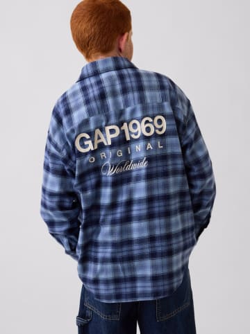 GAP Hemd in Hellblau/ Dunkelblau