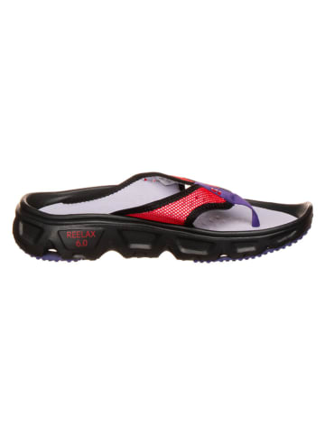 SALOMON Japonki "Reelax Break 6.0" w kolorze czarno-czerwono-fioletowym