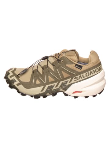 SALOMON Buty "Speedcross 6 GTX" w kolorze beżowo-oliwkowym do biegania